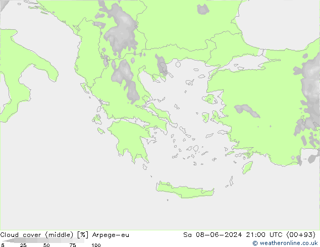 Nubi medie Arpege-eu sab 08.06.2024 21 UTC