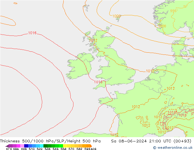 Thck 500-1000hPa Arpege-eu  08.06.2024 21 UTC