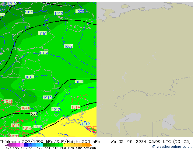 Thck 500-1000hPa Arpege-eu We 05.06.2024 03 UTC