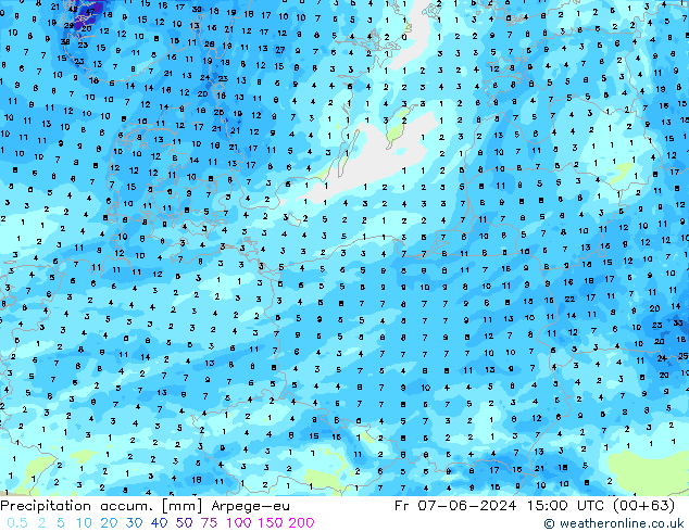 Nied. akkumuliert Arpege-eu Fr 07.06.2024 15 UTC
