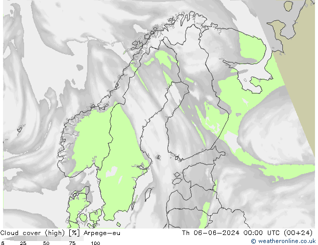 Wolken (hohe) Arpege-eu Do 06.06.2024 00 UTC