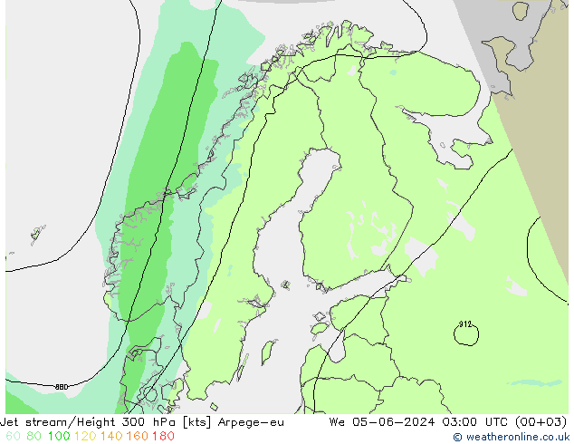 Jet Akımları Arpege-eu Çar 05.06.2024 03 UTC