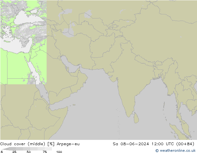 Nubi medie Arpege-eu sab 08.06.2024 12 UTC