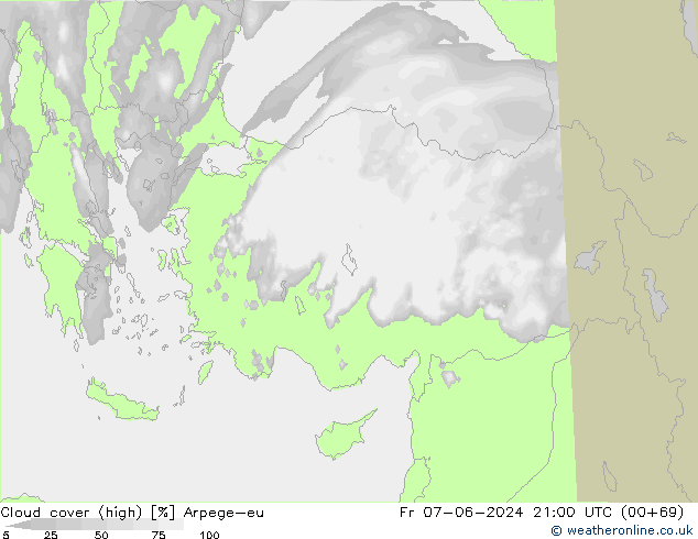 zachmurzenie (wysokie) Arpege-eu pt. 07.06.2024 21 UTC