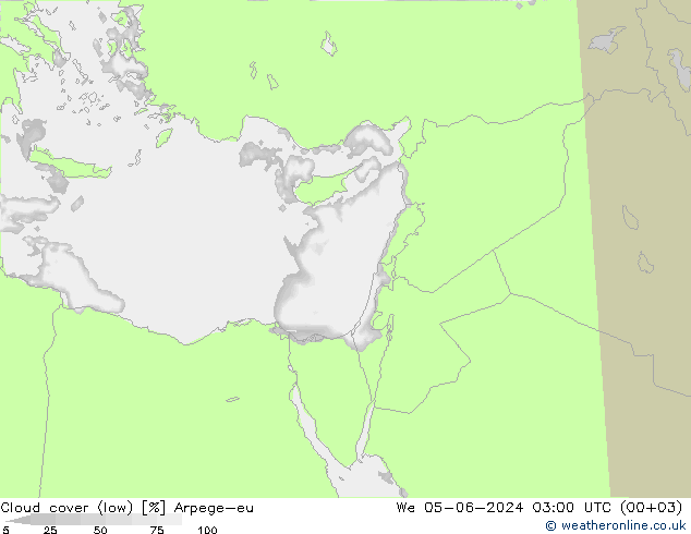 Wolken (tief) Arpege-eu Mi 05.06.2024 03 UTC