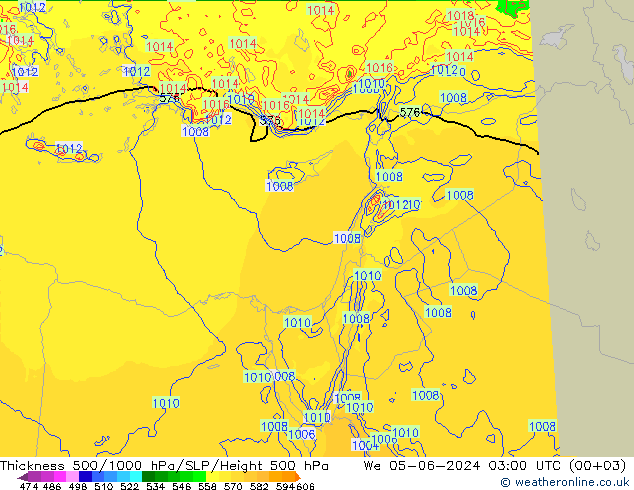 Thck 500-1000hPa Arpege-eu We 05.06.2024 03 UTC