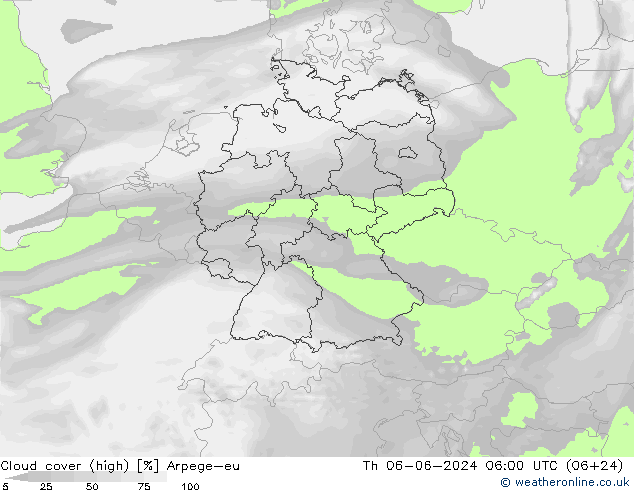 Bewolking (Hoog) Arpege-eu do 06.06.2024 06 UTC