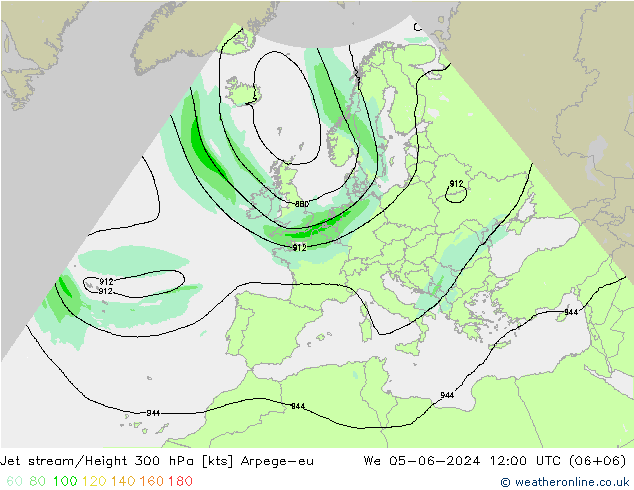 Corrente a getto Arpege-eu mer 05.06.2024 12 UTC