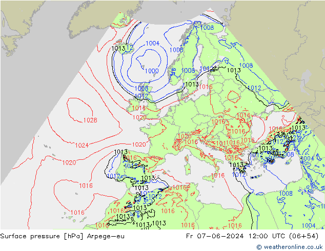 ciśnienie Arpege-eu pt. 07.06.2024 12 UTC