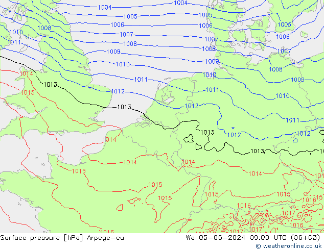 ciśnienie Arpege-eu śro. 05.06.2024 09 UTC