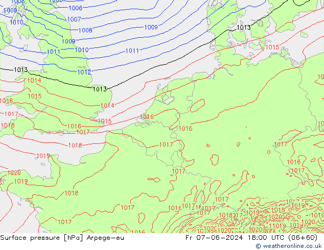 ciśnienie Arpege-eu pt. 07.06.2024 18 UTC