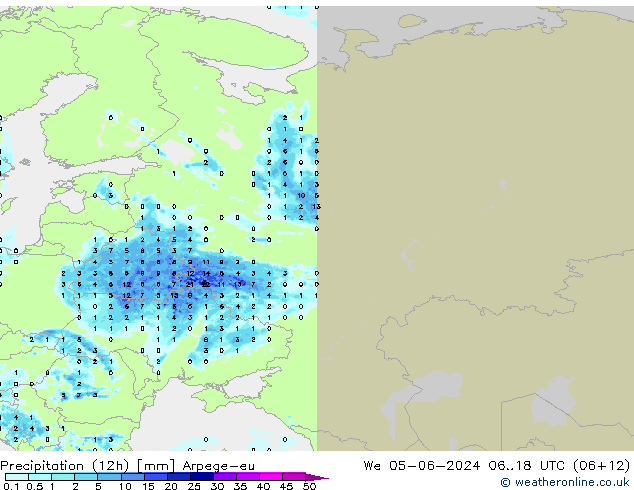 opad (12h) Arpege-eu śro. 05.06.2024 18 UTC