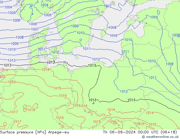 Luchtdruk (Grond) Arpege-eu do 06.06.2024 00 UTC