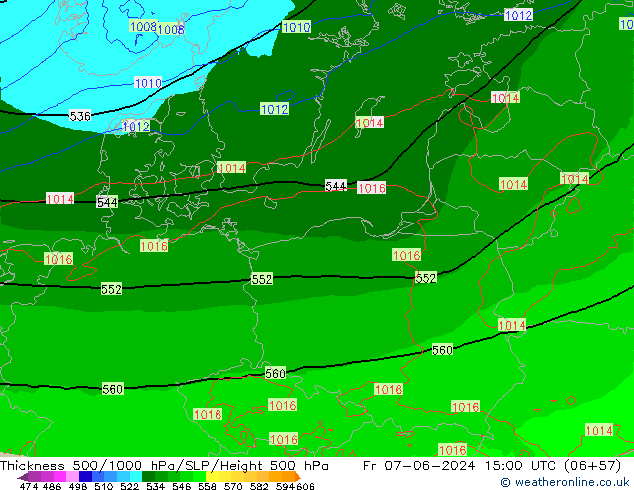 Thck 500-1000hPa Arpege-eu Sex 07.06.2024 15 UTC