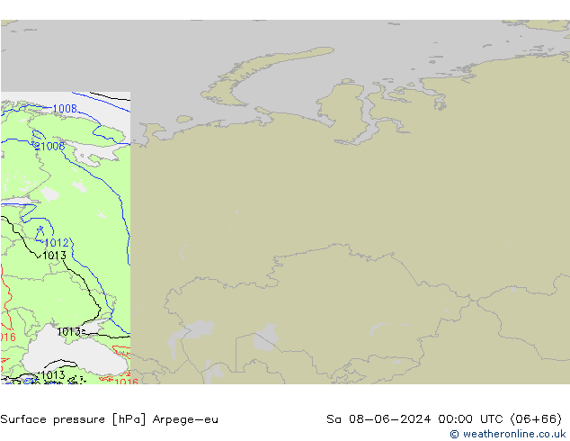 Surface pressure Arpege-eu Sa 08.06.2024 00 UTC