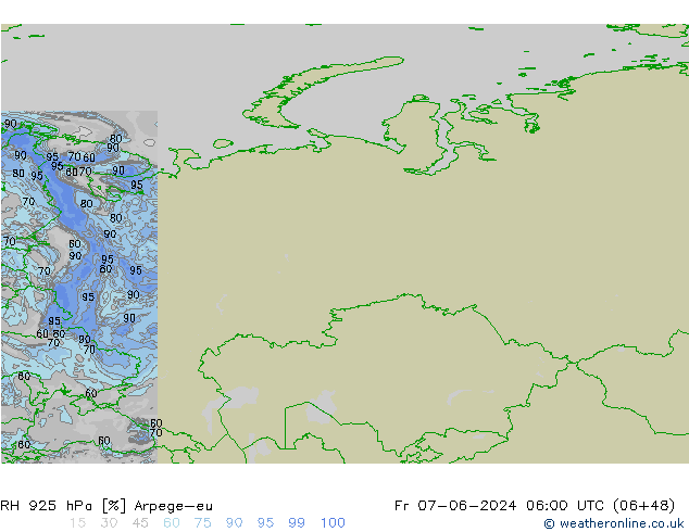 925 hPa Nispi Nem Arpege-eu Cu 07.06.2024 06 UTC