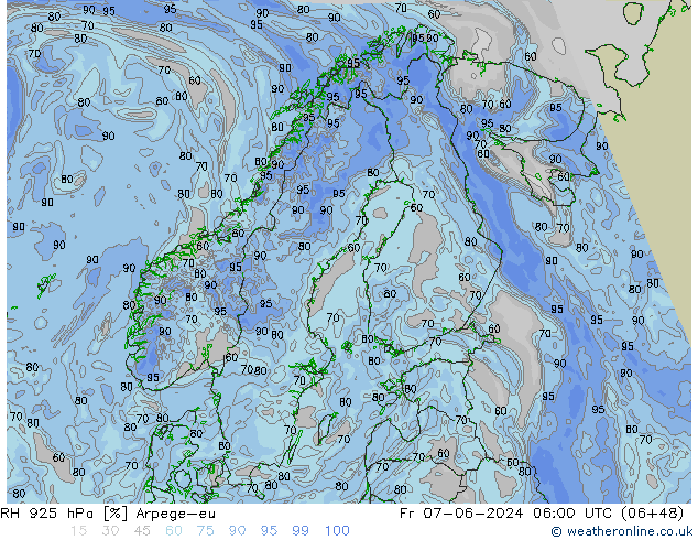 RV 925 hPa Arpege-eu vr 07.06.2024 06 UTC