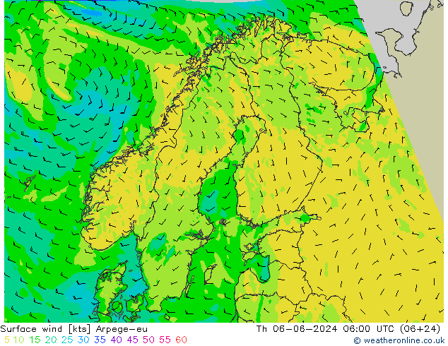 Bodenwind Arpege-eu Do 06.06.2024 06 UTC