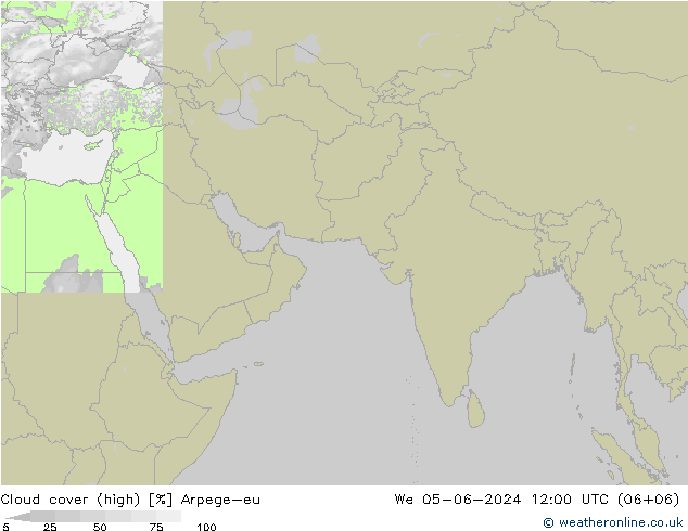 Nubes altas Arpege-eu mié 05.06.2024 12 UTC