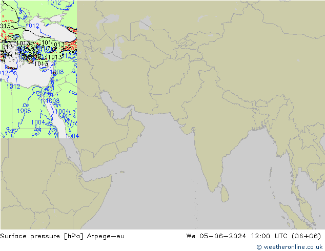 地面气压 Arpege-eu 星期三 05.06.2024 12 UTC