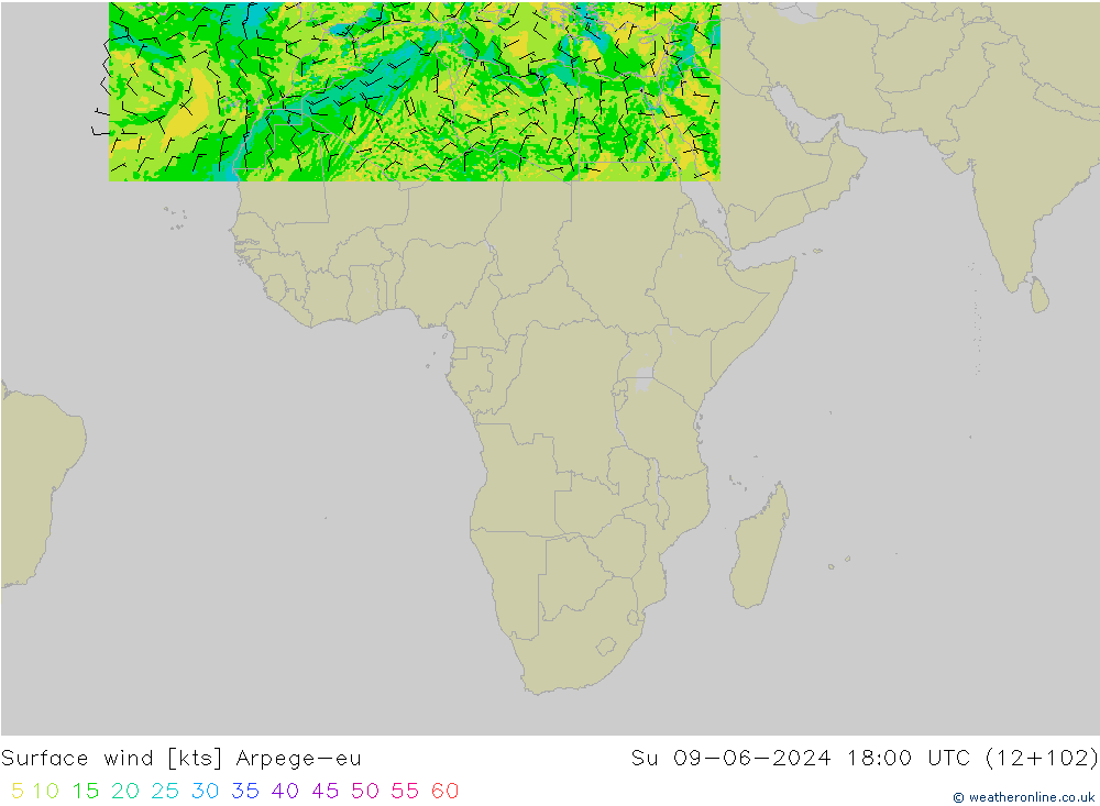 Bodenwind Arpege-eu So 09.06.2024 18 UTC