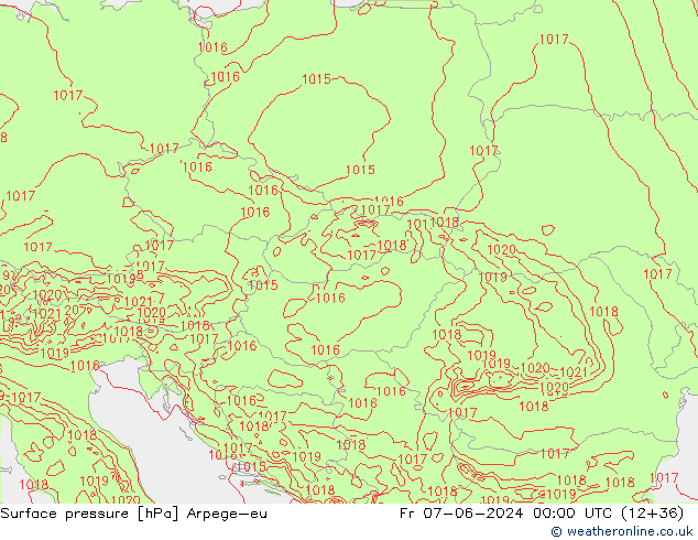 Luchtdruk (Grond) Arpege-eu vr 07.06.2024 00 UTC