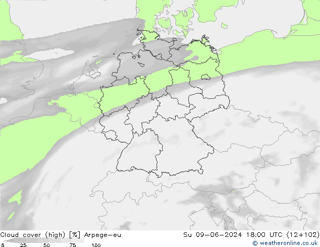 vysoký oblak Arpege-eu Ne 09.06.2024 18 UTC