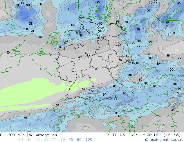 RV 700 hPa Arpege-eu vr 07.06.2024 12 UTC