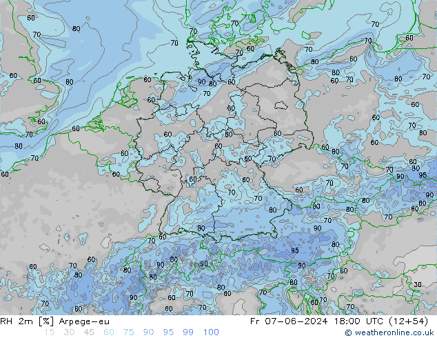 RH 2m Arpege-eu pt. 07.06.2024 18 UTC