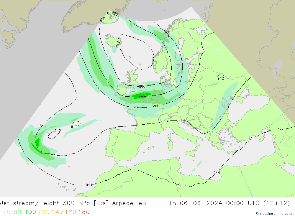 Jet Akımları Arpege-eu Per 06.06.2024 00 UTC