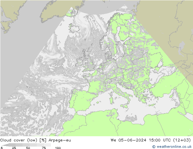 Nubes bajas Arpege-eu mié 05.06.2024 15 UTC