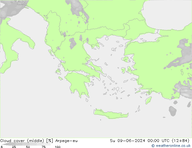 Bewolking (Middelb.) Arpege-eu zo 09.06.2024 00 UTC