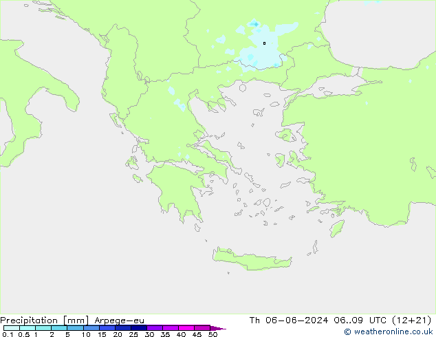 Precipitation Arpege-eu Th 06.06.2024 09 UTC