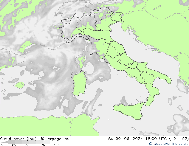 Wolken (tief) Arpege-eu So 09.06.2024 18 UTC