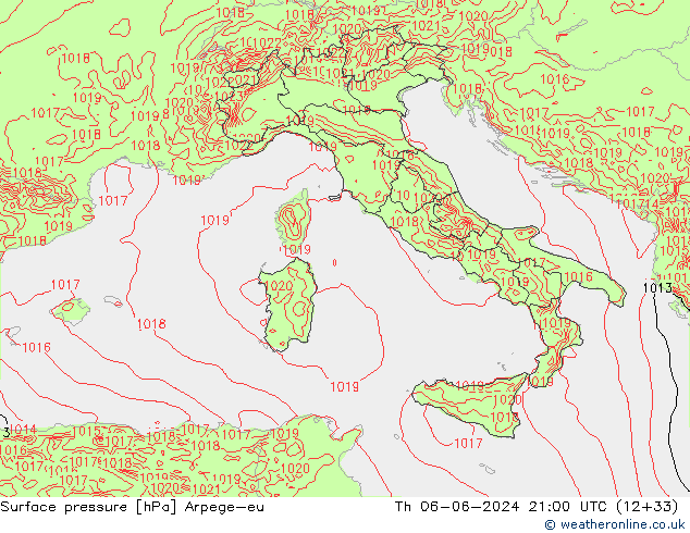 ciśnienie Arpege-eu czw. 06.06.2024 21 UTC