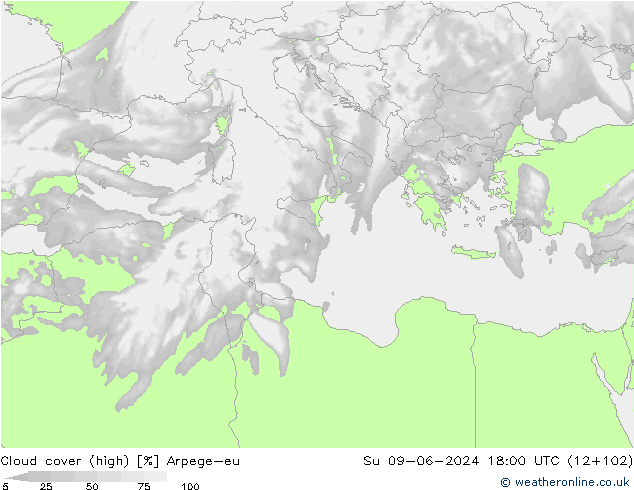 vysoký oblak Arpege-eu Ne 09.06.2024 18 UTC