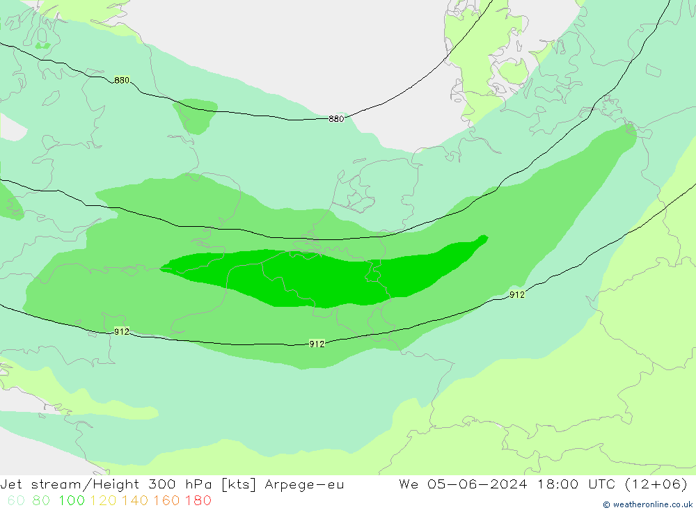 Corriente en chorro Arpege-eu mié 05.06.2024 18 UTC