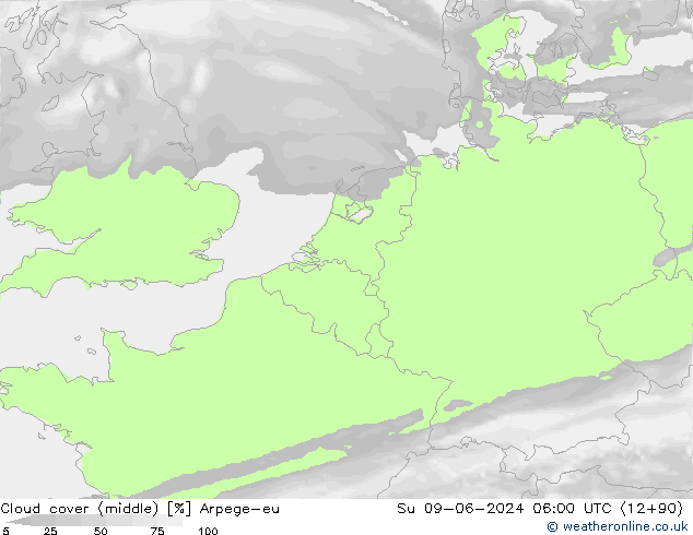 zachmurzenie (środk.) Arpege-eu nie. 09.06.2024 06 UTC