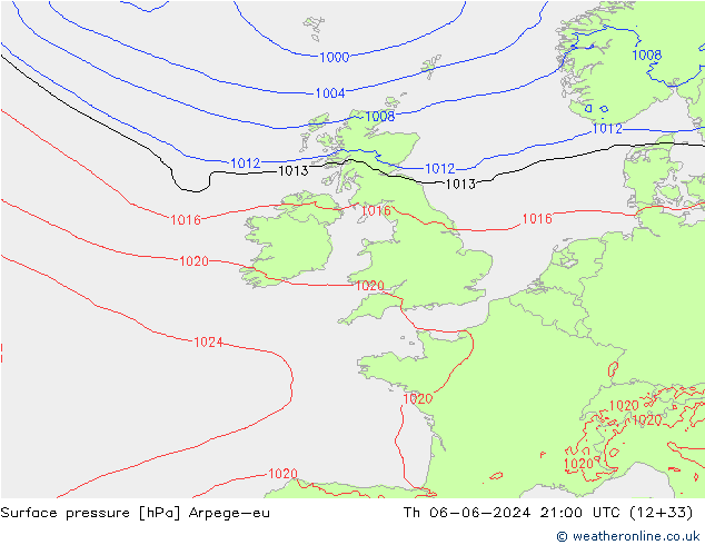 ciśnienie Arpege-eu czw. 06.06.2024 21 UTC