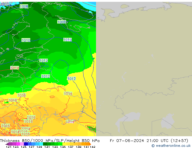 Thck 850-1000 hPa Arpege-eu ven 07.06.2024 21 UTC