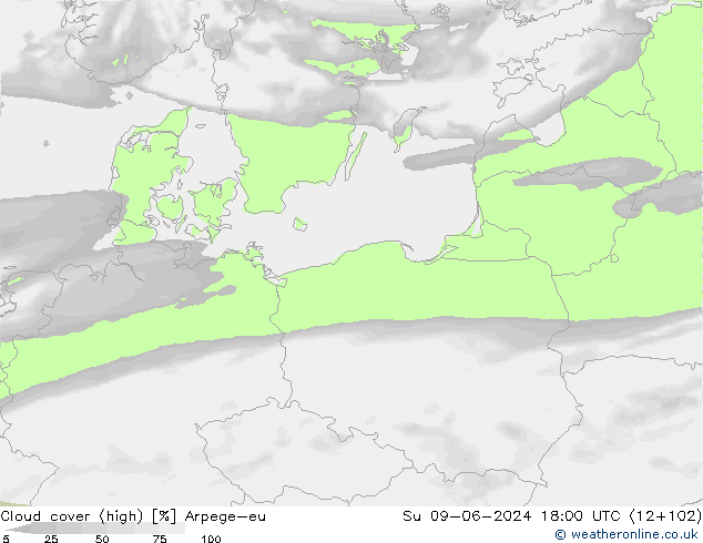 Bewolking (Hoog) Arpege-eu zo 09.06.2024 18 UTC