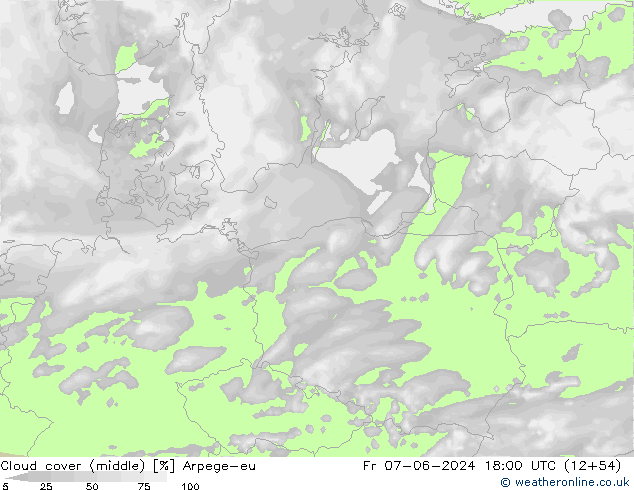 облака (средний) Arpege-eu пт 07.06.2024 18 UTC