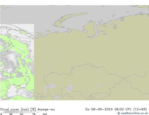 Nuages (bas) Arpege-eu sam 08.06.2024 06 UTC