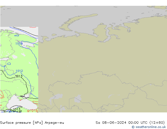 Bodendruck Arpege-eu Sa 08.06.2024 00 UTC