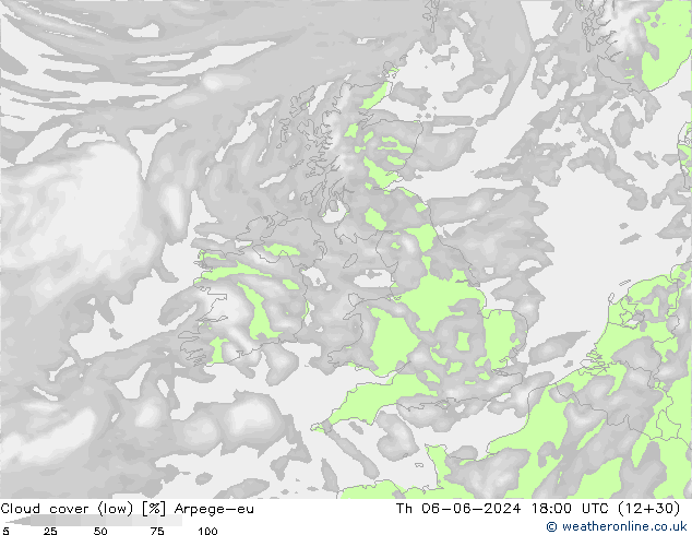Nuages (bas) Arpege-eu jeu 06.06.2024 18 UTC