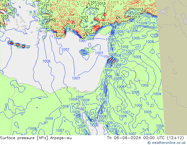 Yer basıncı Arpege-eu Per 06.06.2024 00 UTC