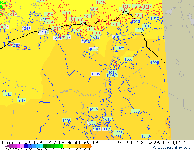 Thck 500-1000hPa Arpege-eu jeu 06.06.2024 06 UTC