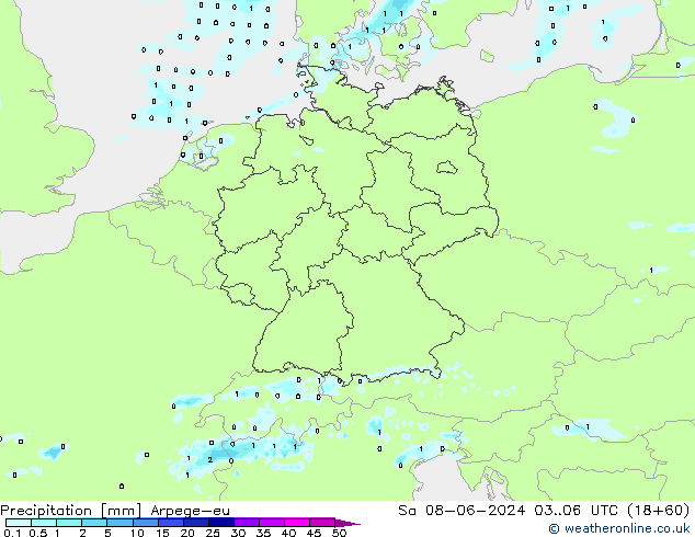 Yağış Arpege-eu Cts 08.06.2024 06 UTC