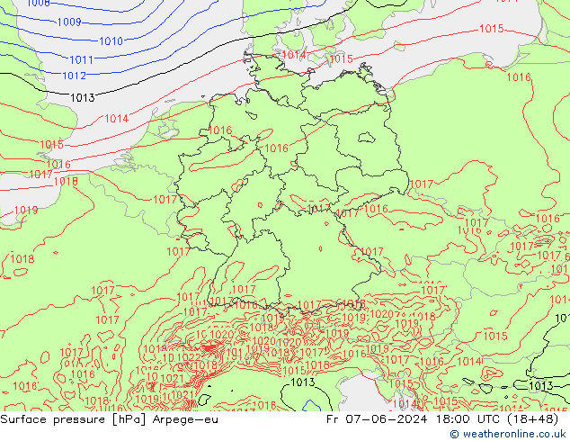 ciśnienie Arpege-eu pt. 07.06.2024 18 UTC