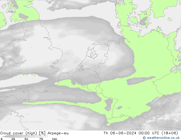 Bulutlar (yüksek) Arpege-eu Per 06.06.2024 00 UTC